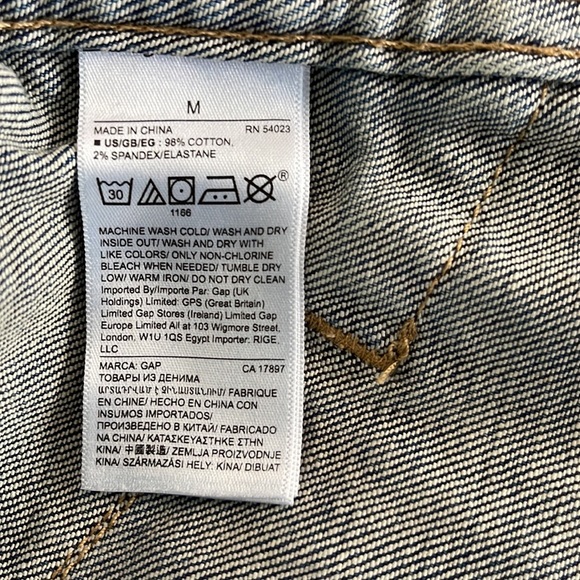 Gap Japanese Salvedge Denim Western Jacket NWT - Picture 13 of 13